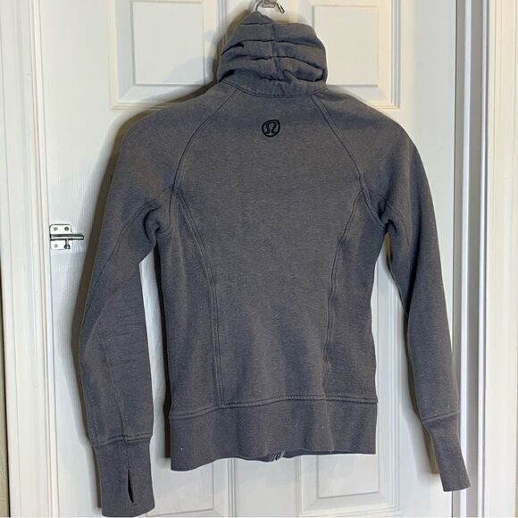 LULULEMON Gray Glitter Cuddle Up Jacket Size 6 - Picture 5 of 8